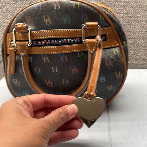 Dooney Bag Circle Moon Small Top Handle Satchel Crossbody Vintage Y2K - Picture 4 of 17